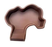 Tortoise Aqua Dish with Ramp, Landscaping Basking Platforms, 13,78 x 12,2 x 2,76 pouces Functional & Compact Design, Aquarium Ornament for Hermit Crab, Lizard, Bearded Dragon, and Snake