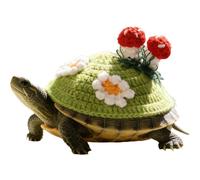 Tortoise Clothes, Adjustable Strap Cute Pet Costume & Knitted Tortoise Outfit with Flower, Winter Clothing for Pets, Ideal for Cold Weather, Indoor Or Outdoor Walking, Parties, Cosplay