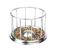 Tortoise Food Dish, Stainless Steel Reptile Tray, Terrarium Water Bowl, Rust-Proof Pet Feeder, Food Dispenser for Bearded Dragon, Tortoise Habitat Accessories, 2.95x2.48 inches