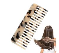 Tortoise Shell Comb, Antistatic Marbled Small Travel Purse Hair Detangling Comb, Wide Tooth Comb Handmade Saw-Cut Polished Hair Comb for Women for Thick Hair