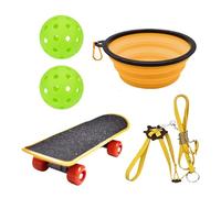 Tortoise Toys, Ballon Friandise Et Planche À roulettes D'Entraînement pour Tortue, Accessoires pour Petits Animaux pour Pratique Quotidienne Lézard Dragon Gecko Hamster Lapin Aquatique Perruches