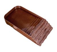 Tortoise Water Bowl, Square Reptile Pool Tub, Non-Slip Feeding Dish with Ramp, 27x14x6.5cm/10.63x5.51x2.56 inches Ideal for Turtles, Tortoises, Lizards, Horn Frogs Abs