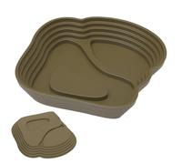 Tortoise Water Bowl, Tortle Bath Pool, Anti Slip Water Dish, Reptile Drinking Bowl with Naturalistic and Realistic Design for Turtles, Snakes, and Amphibians, 1 pièce