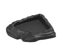 Tortoise Water Dish, Reptile Bath Basin, 6.93x5.71x1.38inch, Turtle Food Bowl, Space-Saving Design, Reptiles Safe and Good Material, Ideal for Terrariums, Aquariums, Reptile Habitats, Brown/Gray/Black