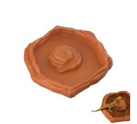 Tortoise Water Dish, Reptile Bath Basin, 7.48x7.2x1.3in Provides Water Hydration, Easy to Clean, Turtle Food Dishs for Aquariums, Tanks, Terrariums, Geckos, Snakes, Bearded Dragons, Reptiles