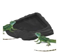 Tortoise Water Dish, Reptile Bowl, Habitat Feeder, 6,93 x 5,71 x 1,38 Inches, Space Saving Purpose Basin, Shallow Design, Easy Access, Ideal for Terrariums Aquariums Snakes Lizards and Turtles