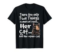 Tortoiseshell Cat A Woman Can't Resist Her Cat Funny Cats T-Shirt