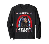 Tortoiseshell Cat Happy 4th of July Patriotic American Cats Manche Longue