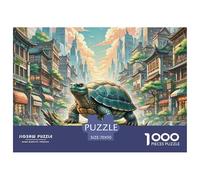 Tortue à Coquille Douce Perching sur Bois pourri 1000 Pièces Puzzle Animaux, Défi Jouets, Cadeau, Stimulant,Qualité Premium 70x50cm/1000pcs