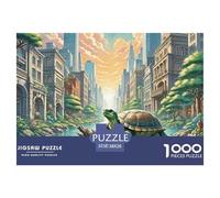 Tortue à Coquille Douce Perching sur Bois pourri 1000 Pièces Puzzle Animaux, Parfait pour Les Amateurs De Puzzles, Cadeau, Jouet pour Enfant, Jeux Éducatif, Qualité Premium 38x