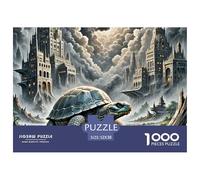 Tortue à Coquille Douce Perching sur Bois pourri 1000 Pièces Puzzle Animaux, Parfait pour Les Amateurs De Puzzles, Cadeau, Jouet pour Enfant, Jeux Éducatif, Qualité Premium 52x38cm/1000pc