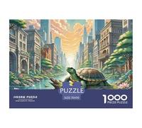 Tortue à Coquille Douce Perching sur Bois pourri 1000 Pièces Puzzle Animaux, Parfait pour Les Amateurs De Puzzles, Cadeau, Jouet pour Enfant, Jeux Éducatif, Qualité Premium 70x50cm/1000pc