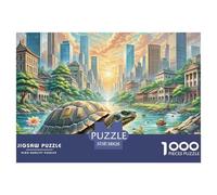 Tortue à Coquille Douce Perching sur Bois pourri 1000 Pièces Puzzle Animaux, Parfait pour Les Amateurs De Puzzles, Cadeau, Jouet pour Enfant, Jeux Éducatif, Qualité Premium 38x