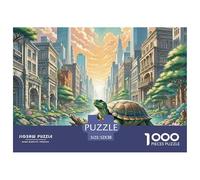 Tortue à Coquille Douce Perching sur Bois pourri 1000 Pièces Puzzle Animaux, Parfait pour Les Amateurs De Puzzles, Cadeau, Jouet pour Enfant, Jeux Éducatif, Qualité Premium 52x