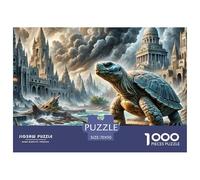 Tortue à Coquille Douce Perching sur Bois pourri 1000 Pièces Puzzle Animaux pour Adultes, Parfait pour Les Amateurs De Puzzles, Cadeau d'anniversaire,Qualité Premium 70x50cm/1000pcs
