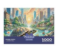Tortue à Coquille Douce Perching sur Bois pourri 1000 Pièces Puzzles Animaux pour Adultes, Défi Jouets, Cadeau, Stimulant, Jeux Éducatif, Qualité Premium 52x38cm/1000pcs