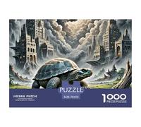 Tortue à Coquille Douce Perching sur Bois pourri 1000 Pièces Puzzles Animaux pour Adultes, Parfait pour Les Amateurs De Puzzles, Cadeau, Jouet pour Enfant,Qualité Premium 70x50cm/1000pcs