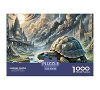 Tortue à Coquille Douce Perching sur Bois pourri 1000 Pièces Puzzles Animaux pour Adultes, Parfait pour Les Amateurs De Puzzles, Cadeau, Stimulant, Jeux Éducatif, Qualité Premium 52x38cm/1000pcs