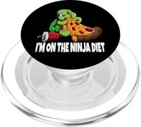 Tortue Au Régime Mange De La Pizza Je suis Au Régime Ninja PopSockets PopGrip pour MagSafe