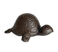 Tortue Cache Clés Sculpture Statuette Décoration Cache Clefs en Fonte Patinée Marron 6x8,50x12cm