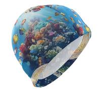 Tortue Cartoon Sea Animal Fish World Natation Hommes pour débutants Cheveux courts Imperméable Natation pour homme Protection des cheveux et réduction de la traînée Gorro de natación para mujer
