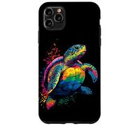 Tortue Coloré Popart Arc-en-Ciel Reptile Douceur des Tortues Coque pour iPhone 11 Pro Max
