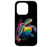 Tortue Coloré Popart Arc-en-Ciel Reptile Douceur des Tortues Coque pour iPhone 15 Pro