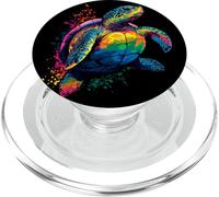 Tortue Coloré Popart Arc-en-Ciel Reptile Douceur des Tortues PopSockets PopGrip pour MagSafe