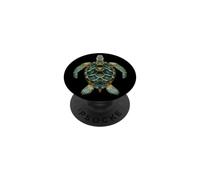 Tortue d'art de Tortue Reptile J'aime Les Tortues Douces PopSockets PopGrip Adhésif