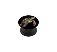 Tortue d'art de Tortue Reptile J'aime Les Tortues Douces PopSockets PopGrip Adhésif