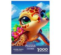Tortue de mer 1000 Pièces Animaux Mignons Puzzle en Papier Jeu Éduchatif Défi Cadeau Unique Adultes Et Adolescents Dès 14 Ans 38x26cm/1000pcs