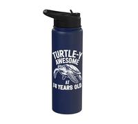 Tortue de mer 14e anniversaire 14 ans Stainless Steel Insulated Water Bottle