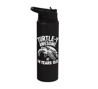 Tortue de mer 14e anniversaire 14 ans Stainless Steel Insulated Water Bottle