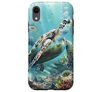 Tortue de mer, animal marin dans l'océan, tortue de mer verte Coque pour iPhone XR