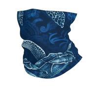 Tortue De Mer Bleue Bandeau Magique Imprimé Décoration Faciale Élastique Echarpe Gaiter pour Adulte Yoga Cyclisme 25X50Cm