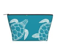 Tortue De Mer dans Un Style Art en Ligne, Trousse de Toilette Trousse de Maquillage Sac à cosmétiques Trousse de Toilette de Voyage Portable
