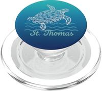 Tortue de mer de l'île de St. Thomas des Caraïbes PopSockets PopGrip pour MagSafe