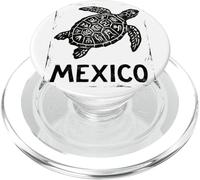 Tortue de mer du Mexique Aztèque | Tribal Maya - Timbre rétro PopSockets PopGrip pour MagSafe