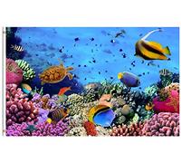 Tortue De Mer Exotique De L'Océan Bleu, Vie Sous-Marine D'Un Poisson De Récif Corallien Drapeau 90X150Cm Double Face Drapeau De Festival Couleurs Éclatantes Bannière Cour Pour Jardin