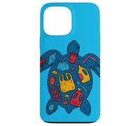 Tortue de mer fabriquée en Plastique océan, Design respectueux de l'environnement Coque pour iPhone 13 Pro Max