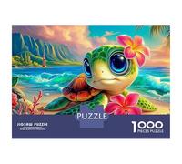 Tortue de mer Fantasy 1000 Pièces Puzzle Unique Belle Décoration Familiale Sea Tortues et récifs coralliens Puzzle Jouets De Difficiles pour Adultes Et Enfants 52x38cm/1000pcs