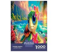 Tortue de mer Fantasy 1000 Pièces Tortue dans la mer Tropicale Puzzle Défi Jouet Jeu Familial Décoration D'intérieur Adultes Et Enfants À Partir Art Mural Cadeau 52x38cm/1000pcs