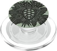Tortue de mer Florale Tropicale Hawaii Beach Vibes PopSockets PopGrip pour MagSafe