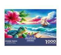 Tortue de mer Jigsaw Puzzles 1000 Pièce Adapter Les Adultes Ou Les Familles Ensemble Jeu De Puzzle Cadeaux pour Adultes 100% Carton Recyclé Décoration De Maison 38x26cm/1000pcs