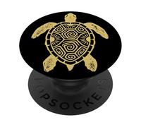 Tortue de mer Maya aztèque Animal Tribal Mexicain PopSockets PopGrip Adhésif