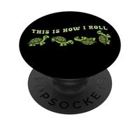 Tortue de mer Mignonne C'est comme ça Que Je Roule Amoureux PopSockets PopGrip Adhésif