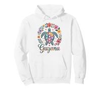 Tortue de mer Mignonne Guyane, Aventure Florale Tropicale Amusante Sweat à Capuche