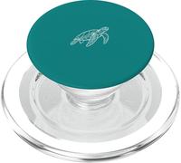 Tortue de mer Minimaliste Bleu Sarcelle PopSockets PopGrip pour MagSafe