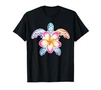 Tortue de mer Plumeria hawaïenne Vacances d'été Plage 2026 T-Shirt