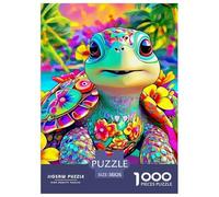 Tortue de mer Puzzle 1000 Pièces Animaux - Cadeau Original, Relaxation Mentale, Poster Décoratif, Pièces Épaisses & Solides, 38x26cm/1000pcs